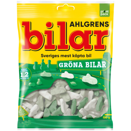 One bag of Ahlgrens Bilar Gröna Bilar