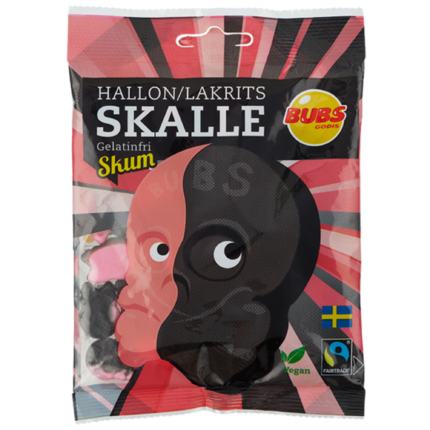 One bag of Bubs Candy - Hallon Lakrits Skalle Skum