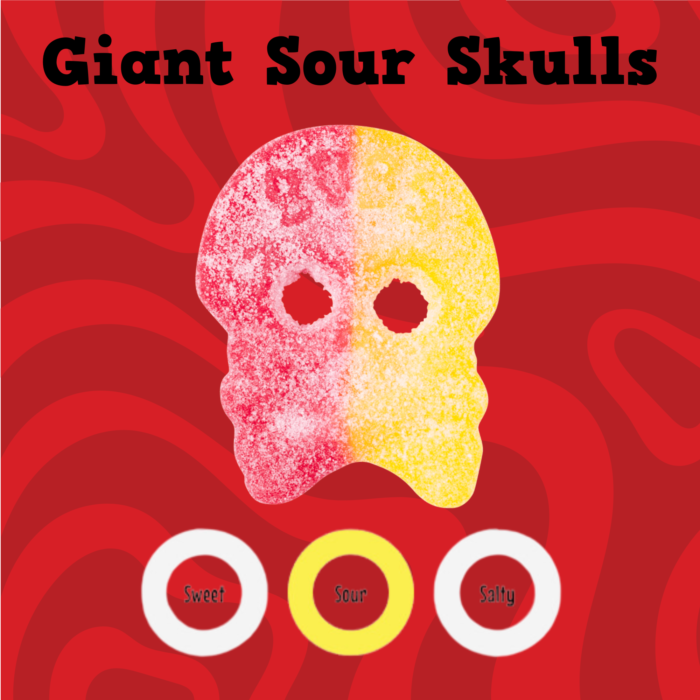 Giant Sour skulls