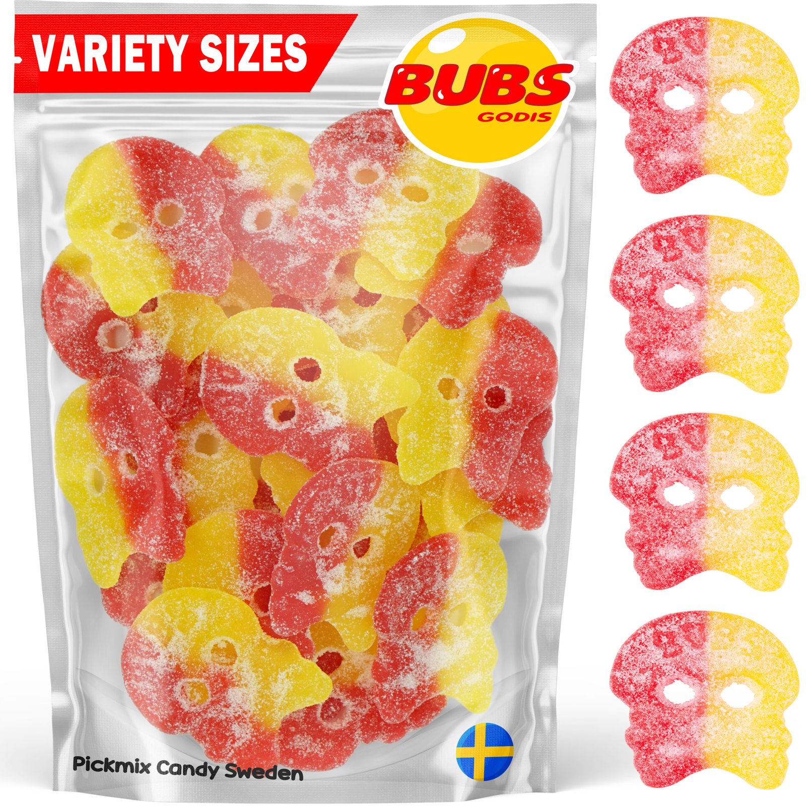 Bubs Candy Giant Sour Skulls bag