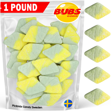 a bag of Sour Foam Rombs Tutti Frutti 1 Pound