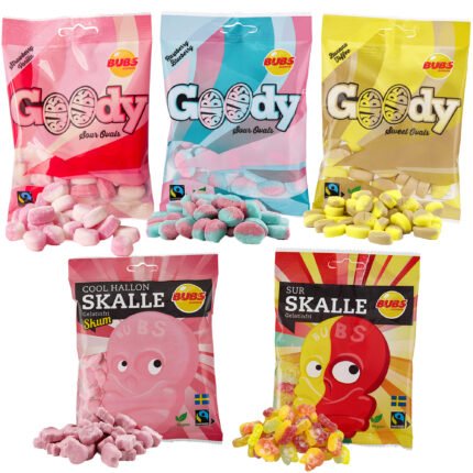 Swedish candy bubs goody & skulls bundle