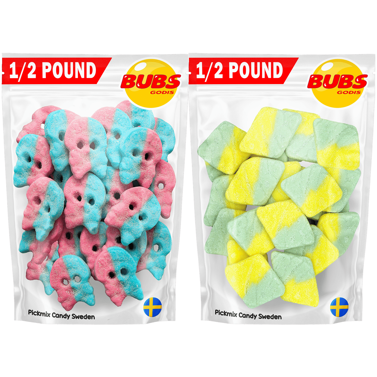 bubs swedish candy dizzy skulls tutti frutti rombs bundle pack